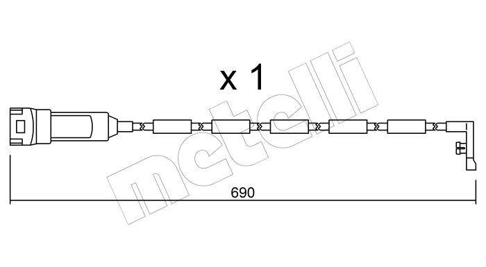 METELLI Brake pad wear sensor Article number: SU.108 cheaply