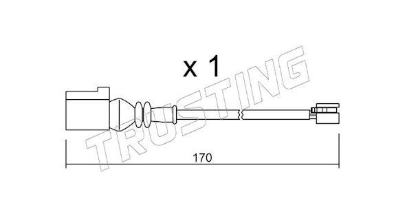TRUSTING Brake pad wear sensor Article number: SU.289 cheaply