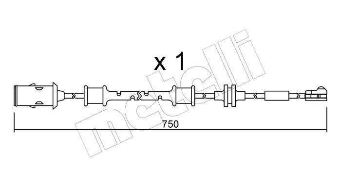 METELLI Brake pad wear sensor Article number: SU.319 cheaply
