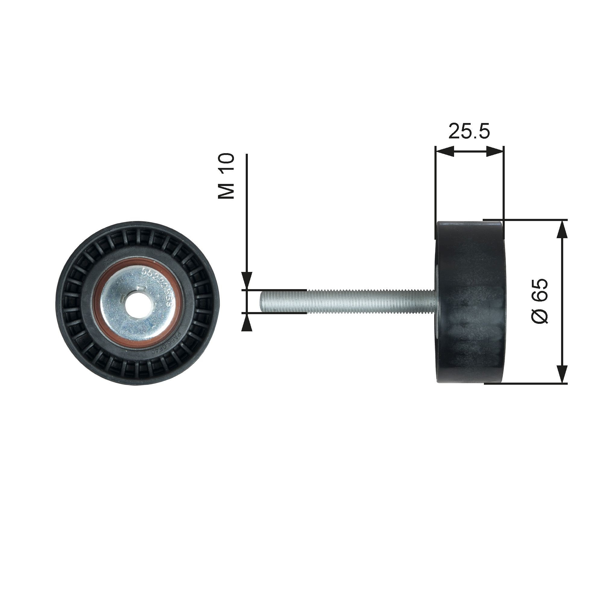 GATES Deflection / Guide Pulley, v-ribbed belt Article number: T36772 cheaply