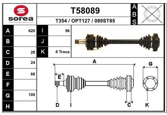 EAI Drive shaft Article number: T58089 cheaply