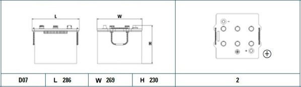 TUDOR Battery Article number: TG1257 cheaply