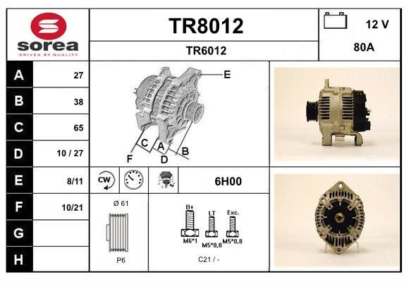 SNRA Generator Varenummer: TR8012 billige
