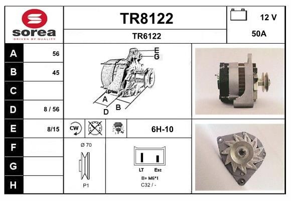 SNRA Alternator Article number: TR8122 cheaply