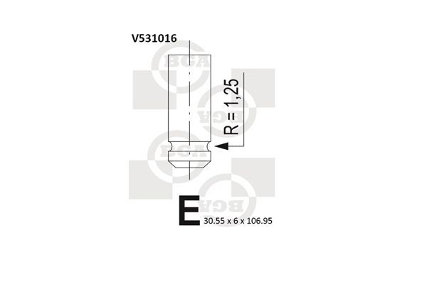 BGA Exhaust valve Article number: V531016 cheaply