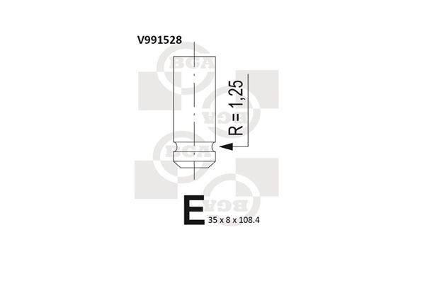 BGA Soupape d'échappement UGS: V991528 à peu de frais