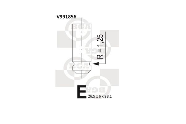 BGA Exhaust valve Article number: V991856 cheaply