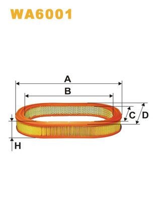 WIX FILTERS Luftfilter Varenummer: WA6001 billige