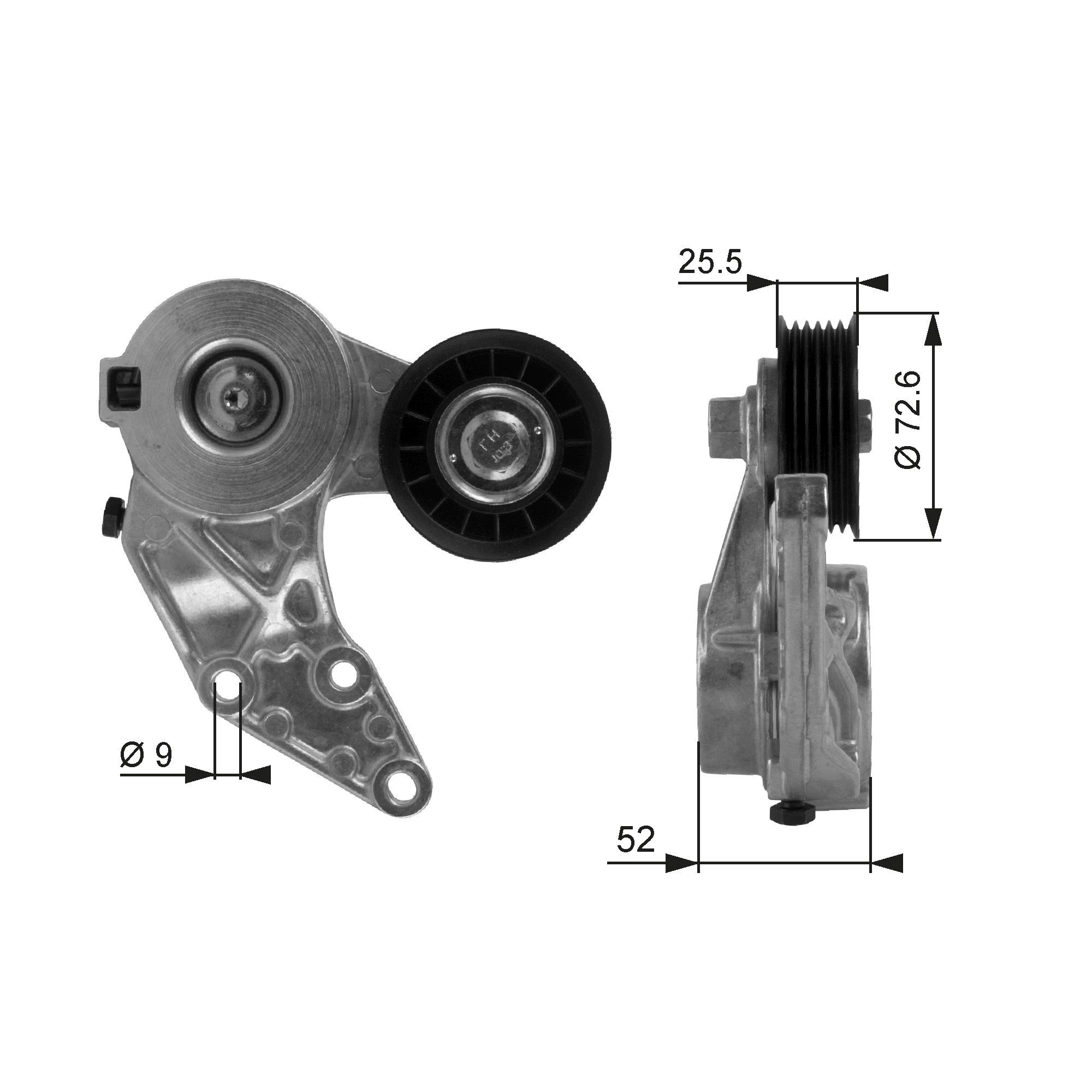 GATES Strammehjul, kilerem artikkelnummer: T38377 billig