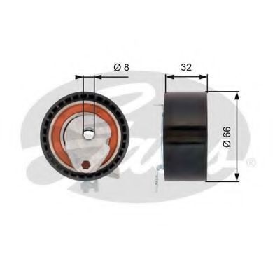 GATES Timing belt tensioner pulley Article number: T43168 cheaply