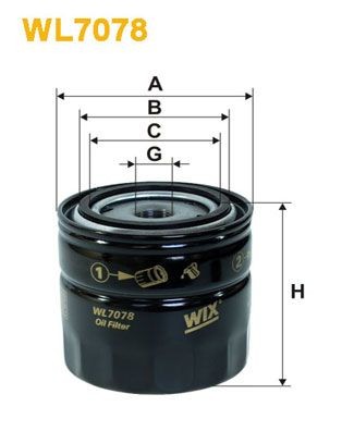 WIX FILTERS Oil filter Article number: WL7078 cheaply