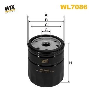 WIX FILTERS Oil filter Article number: WL7086 cheaply