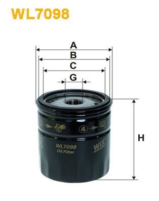 WIX FILTERS Oil filter Article number: WL7098 cheaply
