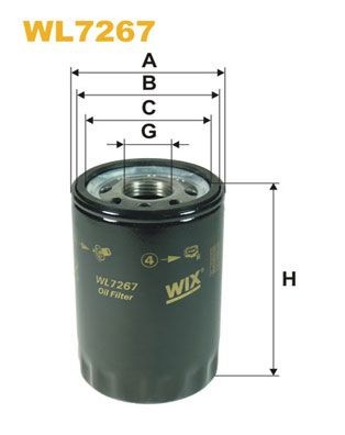 WIX FILTERS Oil filter Article number: WL7267 cheaply