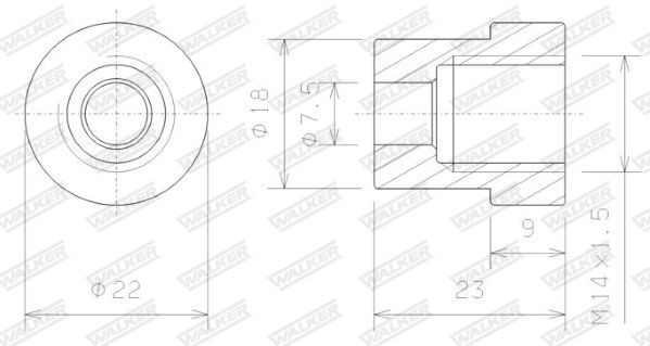 WALKER Adapter, lambdasond Artikelnummer: 80665 billigt
