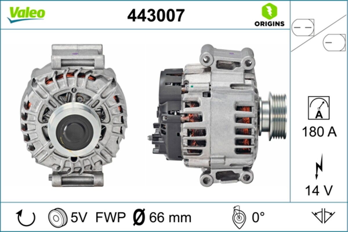 VALEO Generaator Artikli number: 443007 soodsalt