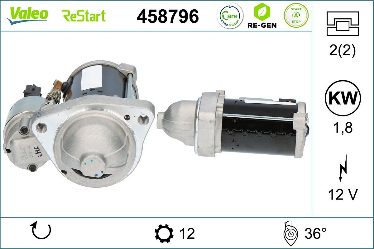 VALEO Starter motor Article number: 458796 cheaply