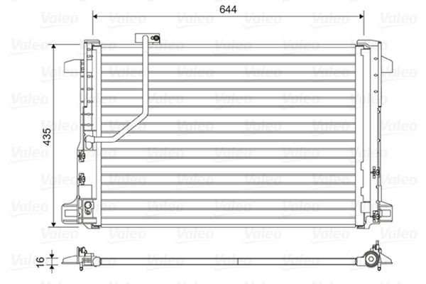 VALEO Air conditioning condenser Article number: 814044 cheaply
