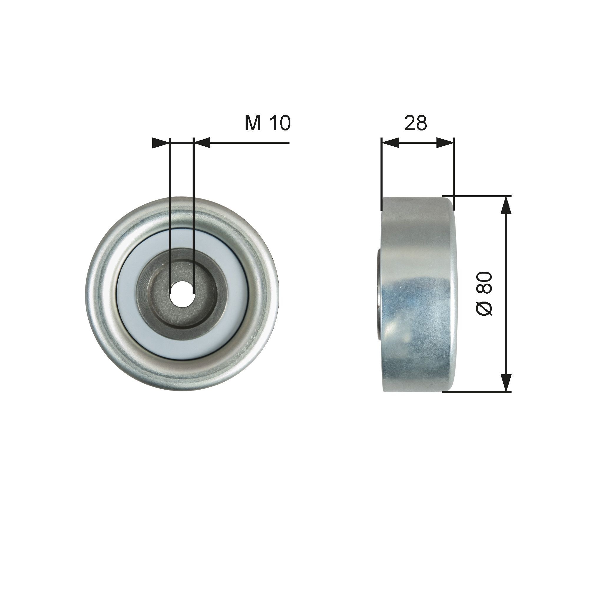 GATES Deflection / Guide Pulley, v-ribbed belt Article number: T36778 cheaply