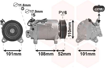 VAN WEZEL Air conditioning compressor Article number: 0600K566 cheaply