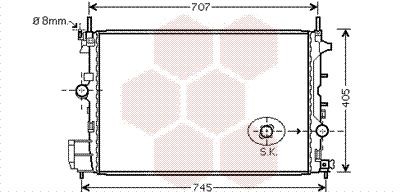 VAN WEZEL Engine radiator Article number: 17002338 cheaply