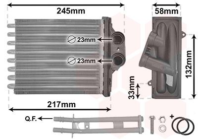 VAN WEZEL Heater matrix *** IR PLUS *** Article number: 17006350 cheaply