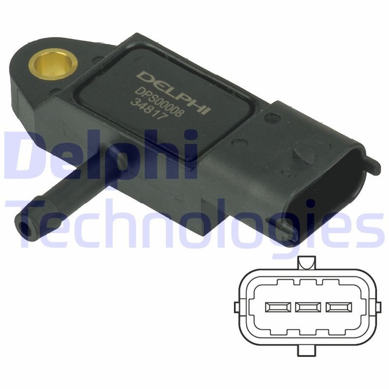 DELPHI Sensor, exhaust pressure Article number: DPS00008 cheaply