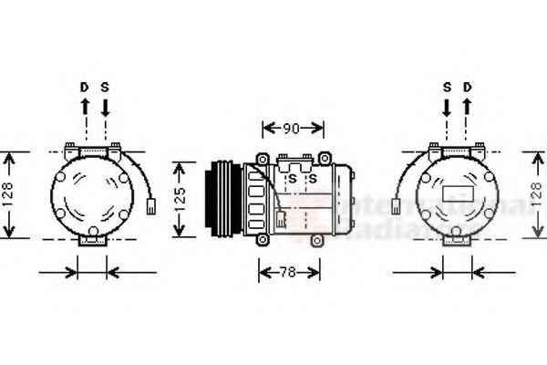 VAN WEZEL Air conditioning compressor Article number: 2500K052 cheaply