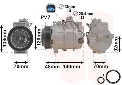 VAN WEZEL Air conditioning compressor Article number: 3000K393 cheaply