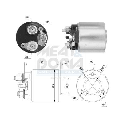 MEAT & DORIA Starter solenoid Article number: 46212 cheaply