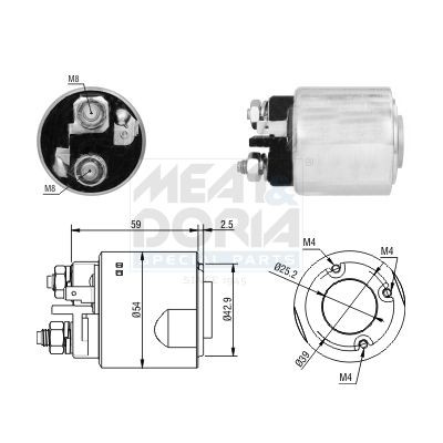 MEAT & DORIA Starter solenoid Article number: 46295 cheaply