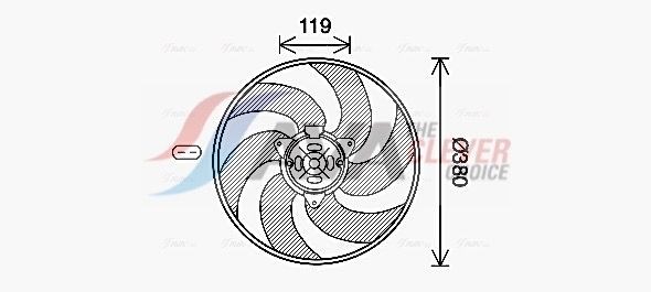 AVA COOLING SYSTEMS Fan, radiator Article number: CN7555 cheaply