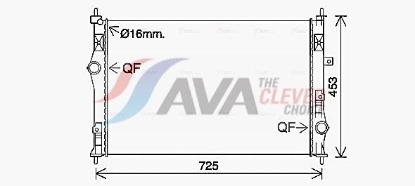 AVA COOLING SYSTEMS Engine radiator Article number: PE2412 cheaply