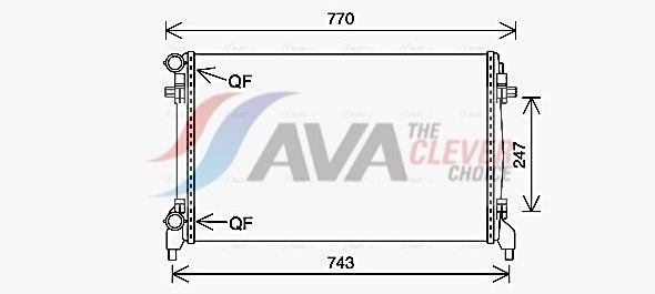 AVA COOLING SYSTEMS Engine radiator Article number: VN2402 cheaply