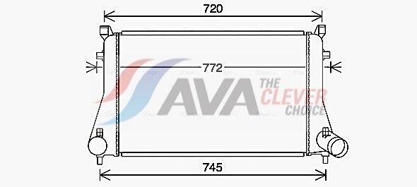 AVA COOLING SYSTEMS Intercooler Article number: VN4403 cheaply