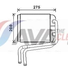 AVA COOLING SYSTEMS Heater matrix Article number: VN6378 cheaply