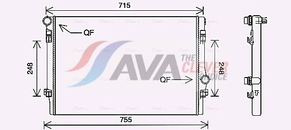 AVA COOLING SYSTEMS Engine radiator Article number: VNA2336 cheaply