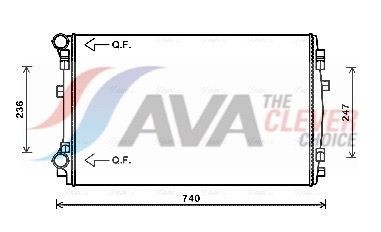 AVA COOLING SYSTEMS Radiaator, mootorijahutus Artikli number: VNA2338 soodsalt