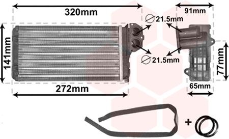 VAN WEZEL Heater matrix *** IR PLUS *** Article number: 40006199 cheaply