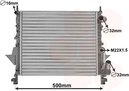 VAN WEZEL Engine radiator Article number: 43002158 cheaply
