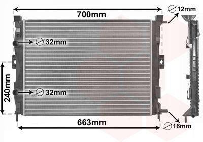 VAN WEZEL Engine radiator Article number: 43002306 cheaply