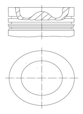 MAHLE ORIGINAL Piston Article number: 011 PI 00109 000 cheaply
