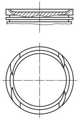 MAHLE ORIGINAL Piston Article number: 011 PI 00112 001 cheaply