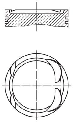 MAHLE ORIGINAL Piston Article number: 021 PI 00117 002 cheaply