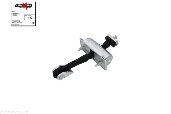 AUTOMEGA 210164310 Dørstop CORSA 1.3 CDTI (L08, L68) 90 HK Diesel 2014