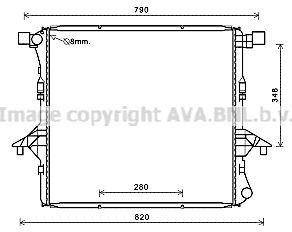 PRASCO Engine radiator Article number: VNA2363 cheaply