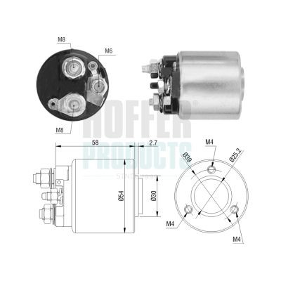 HOFFER Starter solenoid Article number: 6646212 cheaply