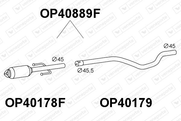 VENEPORTE Diesel particulate filter Article number: OP40889F cheaply