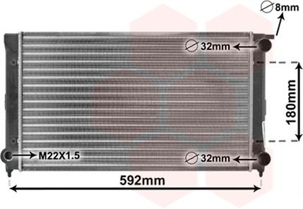 VAN WEZEL Radiaator, mootorijahutus Artikli number: 58002045 soodsalt