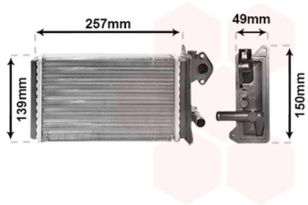 VAN WEZEL Heater matrix Article number: 58006062 cheaply
